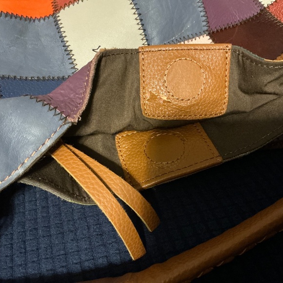 Vintage Patchwork Hobo Leather Bag - Picture 7 of 7